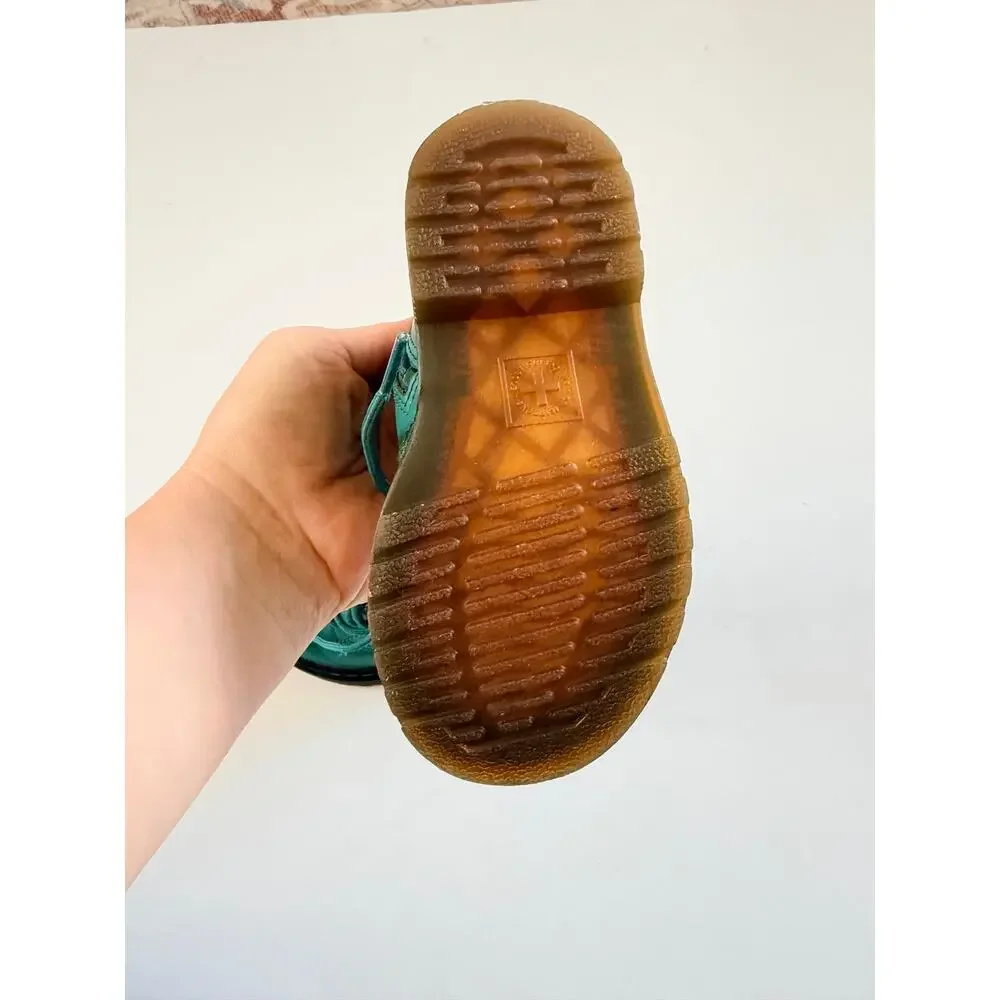 Dr. Martens 1460 Toddler Boots Teal Green Side Zip